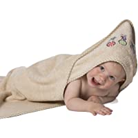 Zollner Toalla bebé con capucha- algodón- 100x100 cm- beige- Oekotex